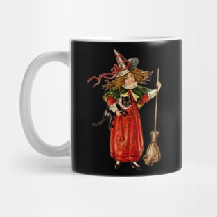 Halloween Witch and Cat Mug